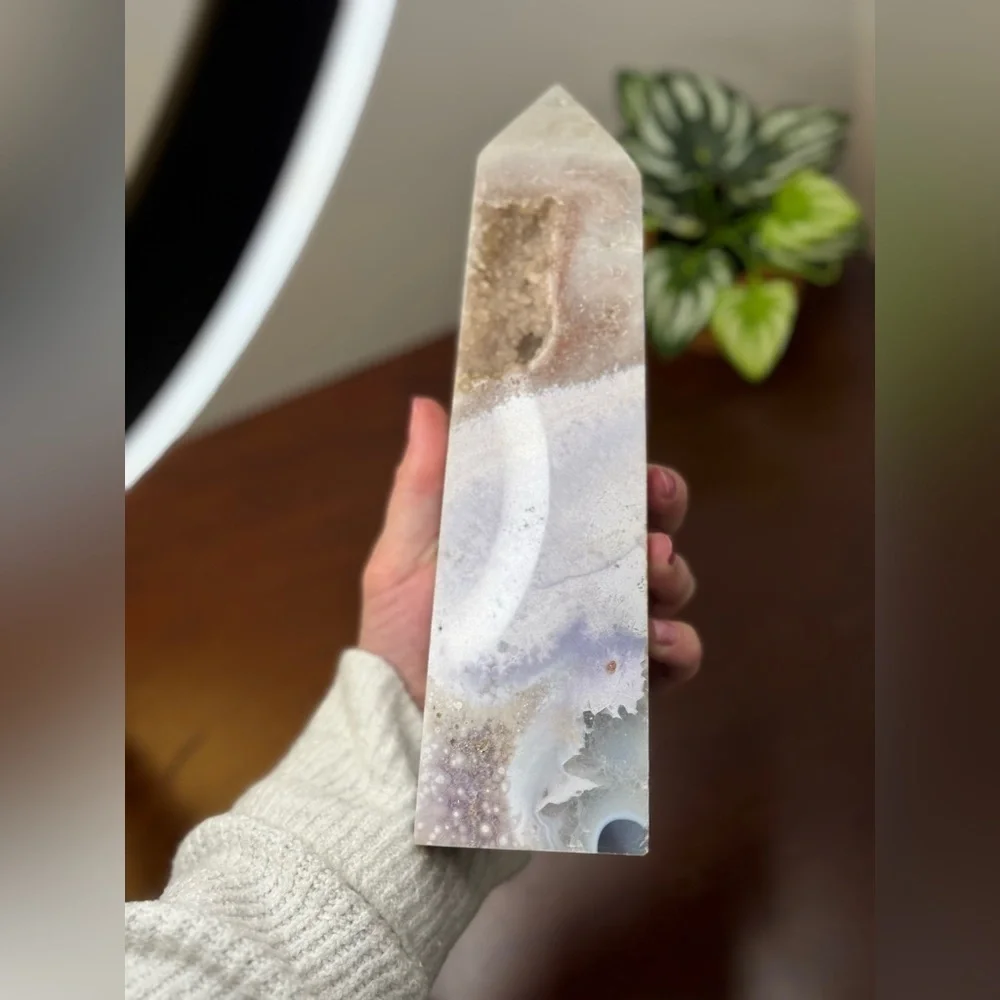 4lb Huge Pink Amethyst Crystal Druzy Tower
